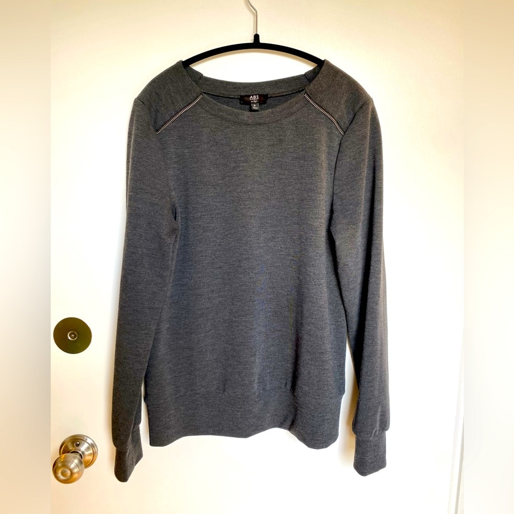 ABS Allen Schwartz Sweatshirt Zipper Detail